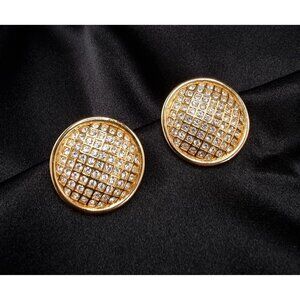 Vintage 1990s Swarovski Large Crystal Clip-On Earrings